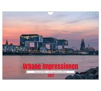 Calendrier 2027 · US Version · Impressions urbaines : Cologne, la ville de | la cathédrale · l'art de vivre sur les rives du Rhin · Diversité et art de… · DIN A4 paysage · CALVENDO Calendrier mural