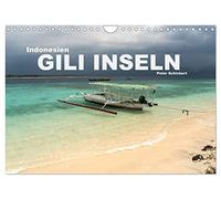 Calendrier 2027 · US Version · Indonésie : les îles Gili | Trois petites îles de rêve au large de l'île indonésienne de Lombok · DIN A4 paysage · CALVENDO Calendrier mural