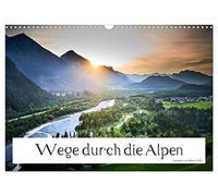 Calendrier 2027 · US Version · Itinéraires à travers les Alpes | Sur les routes des Alpes, entre petites villes et panoramas grandioses · DIN A3 paysage · CALVENDO Calendrier mural