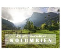 Calendrier 2027 · US Version · LA COLOMBIE CONNUE ET INCONNUE | Des paysages impressionnants et des façades colorées: voilà ce qui fait le… · DIN A4 paysage · CALVENDO Calendrier mural