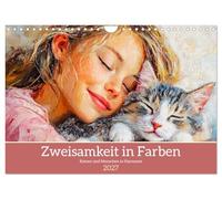 Calendrier 2027 · US Version · La complicité en couleurs | Chats et humains en harmonie · Le lien profond entre l'homme et le chat… · DIN A4 paysage · CALVENDO Calendrier mural