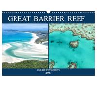Calendrier 2027 · US Version · La Grande Barrière de Corail et les | Whitsundays · Des plages de rêve et le récif le plus célèbre au monde réunis… · DIN A3 paysage · CALVENDO Calendrier mural