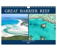 Calendrier 2027 · US Version · La Grande Barrière de Corail et les | Whitsundays · Des plages de rêve et le récif le plus célèbre au monde réunis… · DIN A4 paysage · CALVENDO Calendrier mural