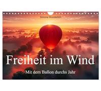 Calendrier 2027 · US Version · La liberté dans le vent - Une année en | montgolfière · Envole-toi avec le ballon rouge à travers des paysages de rêve · DIN A4 paysage · CALVENDO Calendrier mural