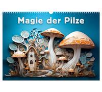 Calendrier 2027 · US Version · La magie des champignons | Un voyage fascinant dans l'univers surréaliste des champignons · DIN A3 paysage · CALVENDO Calendrier mural