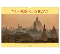 Calendrier 2027 · US Version · LA MAGNIFIQUE BAGAN | Une visite des temples, des stupas et des pagodes de Bagan, en Birmanie · DIN A3 paysage · CALVENDO Calendrier mural