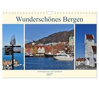Calendrier 2027 · US Version · La magnifique ville de Bergen | La porte d'entrée de la Norvège vers le pays des fjords · Vues de la ville de… · DIN A4 paysage · CALVENDO Calendrier mural