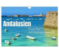 Calendrier 2027 · US Version · L'Andalousie, la mer bleue et les monuments | historiques · Découvrez les splendeurs colorées de l'Andalousie, avec ses… · DIN A4 paysage · CALVENDO Calendrier mural