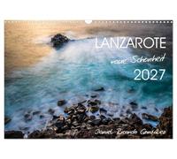 Calendrier 2027 · US Version · Lanzarote - une beauté sauvage | Les côtes et l'eau en prise de vue à longue exposition · DIN A3 paysage · CALVENDO Calendrier mural
