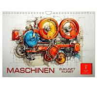Calendrier 2027 · US Version · L'art futur des machines | Machines Future Art: l'alliance parfaite entre technologie et design · DIN A4 paysage · CALVENDO Calendrier mural