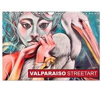 Calendrier 2027 · US Version · L'art urbain à Valparaiso | Œuvres d'art accrochées aux murs de Valparaiso (Chili · DIN A4 paysage · CALVENDO Calendrier mural