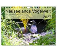 Calendrier 2027 · US Version · L'avifaune de la Nouvelle-Zélande | Un voyage à la découverte de la faune à plumes à l'autre bout du monde · DIN A4 paysage · CALVENDO Calendrier mural