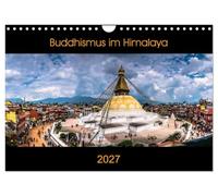 Calendrier 2027 · US Version · Le bouddhisme dans l'Himalaya | Parcours à travers les images bouddhistes · DIN A4 paysage · CALVENDO Calendrier mural