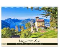 Calendrier 2027 · US Version · Le lac de Lugano - Entre les Alpes suisses | et italiennes · Des panoramas à perte de vue autour de la perle du Tessin · DIN A3 paysage · CALVENDO Calendrier mural