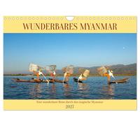 Calendrier 2027 · US Version · Le merveilleux Myanmar | Un voyage à la découverte du Myanmar, pays merveilleux et mystérieux · DIN A4 paysage · CALVENDO Calendrier mural