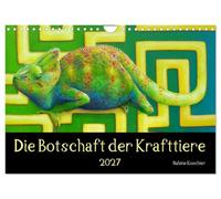 Calendrier 2027 · US Version · Le message des animaux totems | Portraits d'animaux totems peints avec amour par l'artiste Sabine Koschier · DIN A4 paysage · CALVENDO Calendrier mural