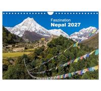 Calendrier 2027 · US Version · Le Népal, une terre de fascination | Le charme du Népal réside dans l' ité de ses habitants et dans la… · DIN A4 paysage · CALVENDO Calendrier mural