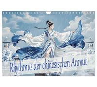 Calendrier 2027 · US Version · Le rythme de la grâce chinoise | Une année placée sous le signe des danseurs chinois en costumes de fête, pleins… · DIN A4 paysage · CALVENDO Calendrier mural