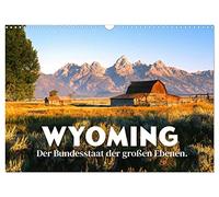 Calendrier 2027 · US Version · Le Wyoming: l'État des Grandes Plaines | De magnifiques montagnes et de superbes animaux · DIN A3 paysage · CALVENDO Calendrier mural
