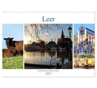 Calendrier 2027 · US Version · Leer - Impressions de la Frise orientale | 2027 · Leer, la porte d'entrée de la Frise orientale · DIN A3 paysage · CALVENDO Calendrier mural