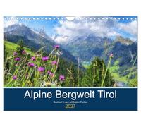 Calendrier 2027 · US Version · Les Alpes du Tyrol - Illustrées dans leurs | plus belles couleurs · Villes et paysages tyroliens à l'huile · DIN A4 paysage · CALVENDO Calendrier mural