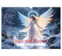 Calendrier 2027 · US Version · Les anges et l'eau : un lien de grâce | Les gardiens célestes de l'eau · DIN A3 paysage · CALVENDO Calendrier mural