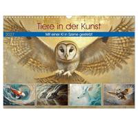 Calendrier 2027 · US Version · Les animaux dans l'art | Dans l'art, les animaux sont des symboles vivants qui allient nature, culture… · DIN A3 paysage · CALVENDO Calendrier mural