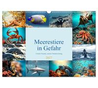 Calendrier 2027 · US Version · Les animaux marins en danger | Nos océans, notre responsabilité · Des motifs saisissants mettent en lumière la… · DIN A3 paysage · CALVENDO Calendrier mural