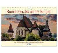 Calendrier 2027 · US Version · Les célèbres châteaux de Roumanie | Un voyage à la découverte de l'univers médiéval des châteaux en Roumanie · DIN A4 paysage · CALVENDO Calendrier mural
