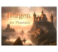 Calendrier 2027 · US Version · Les châteaux de l'imaginaire | Des châteaux médiévaux dans un univers fantastique captivant créé par l'IA · DIN A3 paysage · CALVENDO Calendrier mural