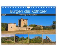 Calendrier 2027 · US Version · Les châteaux des Cathares | En route dans le Pays cathare · Les traces de l'histoire dans le sud de la… · DIN A4 paysage · CALVENDO Calendrier mural
