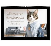 Calendrier 2027 · US Version · Les chats célèbres : une année riche en | figures emblématiques à moustaches · Les chats, des célébrités · DIN A3 paysage · CALVENDO Calendrier mural
