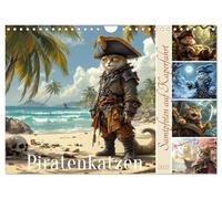 Calendrier 2027 · US Version · Les chats pirates : des pattes de velours en | mer avec les corsaires · Les aventures des chats pirates · DIN A4 paysage · CALVENDO Calendrier mural