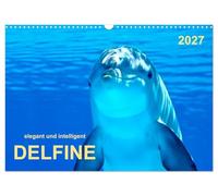 Calendrier 2027 · US Version · Les dauphins : élégants et intelligents | Les dauphins: audacieux, magnifiques et rapides, ils fendent les flots avec la… · DIN A3 paysage · CALVENDO Calendrier mural