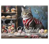 Calendrier 2027 · US Version · Les gourmands - Des gourmands à fourrure | entre desserts sucrés et gâteaux · Des pattes de velours aussi douces que des… · DIN A3 paysage · CALVENDO Calendrier mural