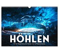 Calendrier 2027 · US Version · Les grottes: un voyage aventureux vers | l'inconnu · Des photos fascinantes · DIN A3 paysage · CALVENDO Calendrier mural