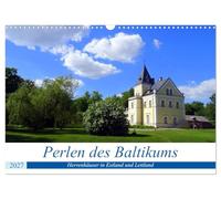 Calendrier 2027 · US Version · Les joyaux des pays baltes | les demeures d'Estonie et de Lettonie · Anciens manoirs dans les pays baltes · DIN A3 paysage · CALVENDO Calendrier mural
