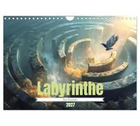 Calendrier 2027 · US Version · Les labyrinthes - Le monde fantastique | Des chemins mystiques regorgeant d'énigmes et de surprises · DIN A4 paysage · CALVENDO Calendrier mural