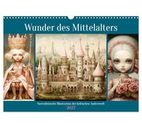 Calendrier 2027 · US Version · Les miracles du Moyen Âge | Illustration surréaliste de l'au-delà celtique · L'univers fascinant de la… · DIN A3 paysage · CALVENDO Calendrier mural