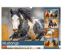 Calendrier 2027 · US Version · Les mustangs. Des chevaux dans toute leur | beauté sauvage · Des chevaux sauvages en harmonie avec une nature intacte · DIN A3 paysage · CALVENDO Calendrier mural