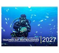 Calendrier 2027 · US Version · Les plus beaux récifs coralliens pour la | plongée aux Maldives · Un aperçu du monde sous-marin de l'océan Indien · DIN A3 paysage · CALVENDO Calendrier mural
