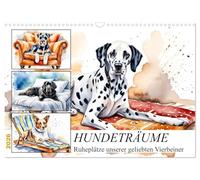 Calendrier 2027 · US Version · Les rêves des chiens | Des lieux de repos pour nos chers compagnons à quatre pattes · DIN A3 paysage · CALVENDO Calendrier mural