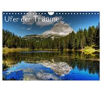 Calendrier 2027 · US Version · Les rives des rêves | De magnifiques lacs de montagne dans les Dolomites · DIN A4 paysage · CALVENDO Calendrier mural