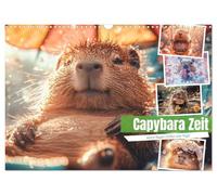 Calendrier 2027 · US Version · L'heure du capybara | Quand le quotidien devient stressant, le capybara continue tout simplement à… · DIN A3 paysage · CALVENDO Calendrier mural