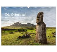 Calendrier 2027 · US Version · L'île de Pâques : mythes, moai et beauté | sauvage · Une île sauvage et magique, avec ses moai, dans le Pacifique · DIN A3 paysage · CALVENDO Calendrier mural