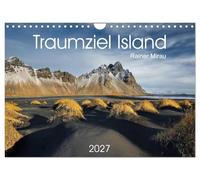 Calendrier 2027 · US Version · L'Islande, destination de rêve 2027 | Un pays unique au nord de l'Europe en 12 photos exceptionnelles · DIN A4 paysage · CALVENDO Calendrier mural
