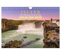 Calendrier 2027 · US Version · L'Islande, terre de feu et de glace | une terre en constante évolution · Entre geysers et glaciers : le cœur sauvage… · DIN A4 paysage · CALVENDO Calendrier mural