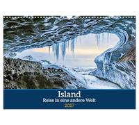 Calendrier 2027 · US Version · L'Islande : un voyage dans un autre monde | Des images de paysages à couper le souffle, d'aurores boréales magiques et de… · DIN A3 paysage · CALVENDO Calendrier mural