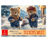 Calendrier 2027 · US Version · L'univers de Teddy - Fort comme un ours tout | au long de l'année · Une année de photos pour sourire, rêver et s'émerveiller · DIN A3 paysage · CALVENDO Calendrier mural