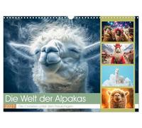 Calendrier 2027 · US Version · L'univers des alpagas | Qu'ils soient des compagnons tout doux, des stars des selfies ou des icônes de… · DIN A3 paysage · CALVENDO Calendrier mural